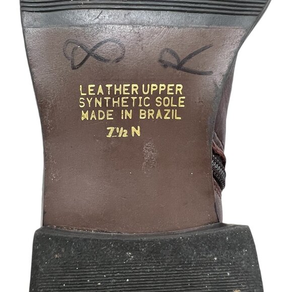 Talbots Leather Two Tone Knee High Riding Boots women's size 7.5 - Picture 6 of 11